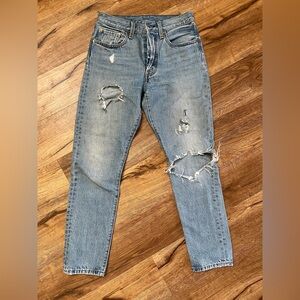 Levi's Light Blue Distressed Jeans